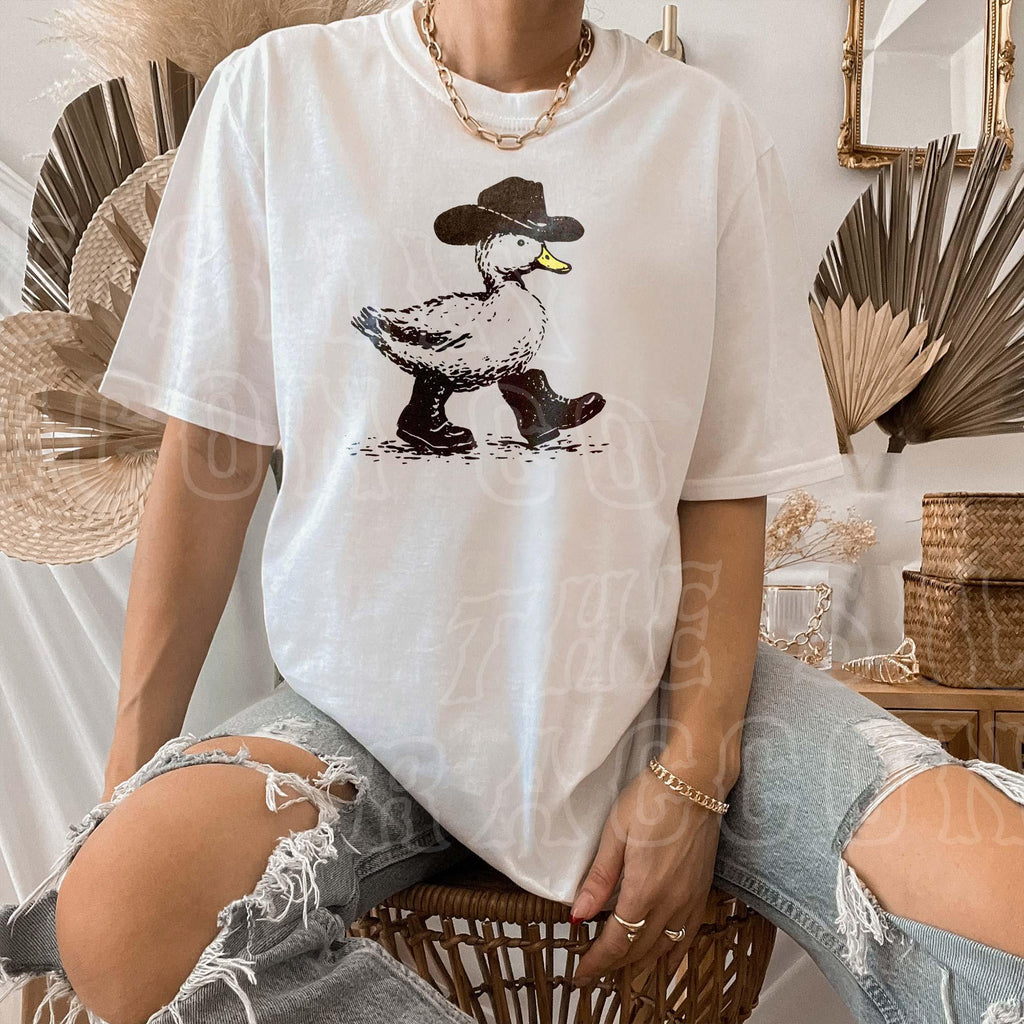 Vintage Cowboy Duck Western Southern Unisex