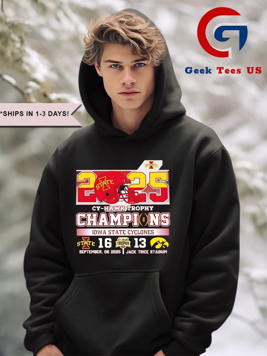 2025 Cy-Hawk Trophy Champions Iowa State Cyclones 16-13 Iowa Hawkeyes football shirt Unisex , , , Long Sleeve Tee