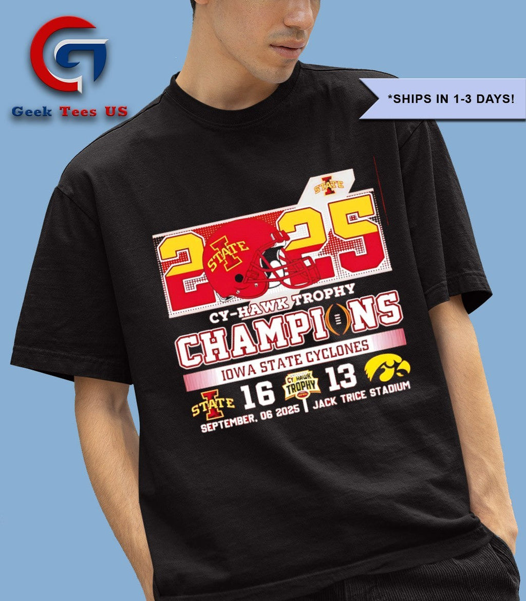 2025 Cy-Hawk Trophy Champions Iowa State Cyclones 16-13 Iowa Hawkeyes football shirt Unisex , , , Long Sleeve Tee
