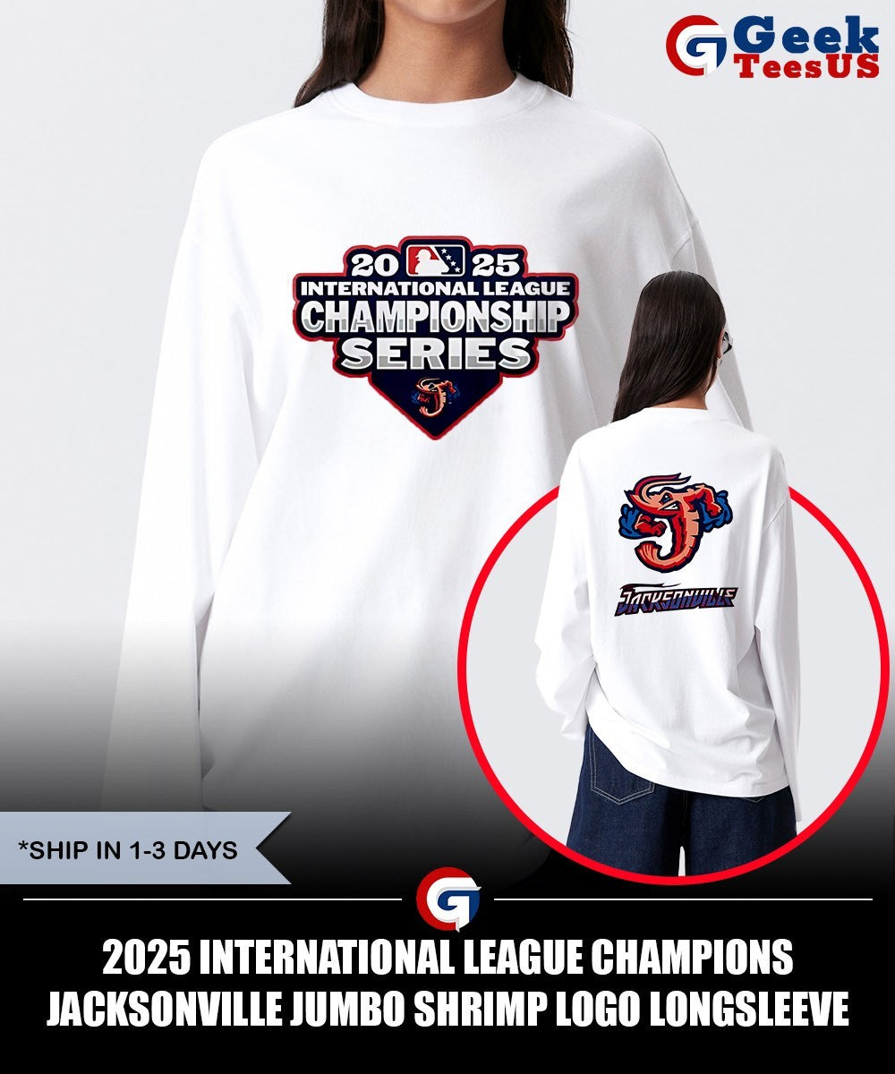 2025 International League Champions Jacksonville Jumbo Shrimp logo shirt Unisex , , , Long Sleeve Tee