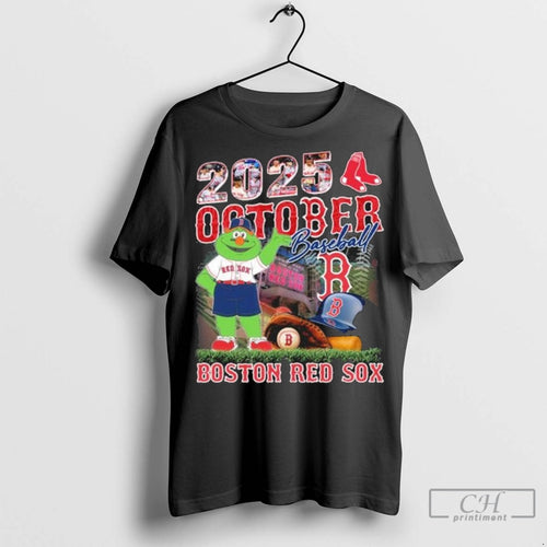 2025 October Baseball Boston Red Sox Mascot T Shirt Jpg
