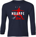 France Football Air Mbappe 2022 World Soccer Fans Youth Long Sleeve Unisex , , , Long Sleeve Tee