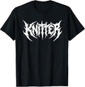 Knitter Heavy Metal Gothic Lettering Unisex , , , Long Sleeve Tee