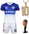 RAVESEC Boy's soccer jersey kids children's sportswear youth football uniforms with doll and necklaces