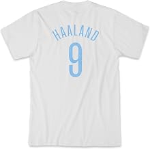 Manchester City FC Erling Haaland Premium Cotton - White Unisex , , , Long Sleeve Tee