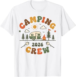 Camping Crew Retro Family Matching Camp Group Squad Team Unisex , , , Long Sleeve Tee