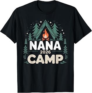 Nana Camp 2026 Camping Crew Family Vacation Summer Unisex , , , Long Sleeve Tee