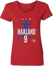 Air Haaland 9 Graphic Norway 2026 Soccer Fans Ladies' V-Neck Tshirt Unisex , , , Long Sleeve Tee