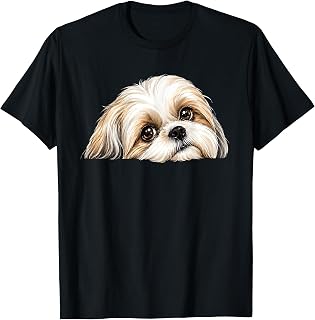 Cute Shih Tzu Dog Peeking Out Puppy Lover Unisex , , , Long Sleeve Tee