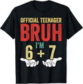 13th Birthday Boys Official Teenager 13 Year Old 6 7 Unisex , , , Long Sleeve Tee