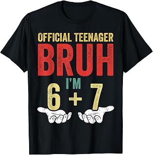 13th Birthday Boys Official Teenager 13 Year Old 6 7 Unisex , , , Long Sleeve Tee