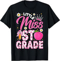 Little Miss 1st Grade Students First Day of School Kid Girl Unisex , , , Long Sleeve Tee
