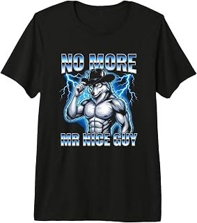 Sponsored Ad - No More Mr. Nice Guy - Funny Wolf Meme Guys Novelty Cool Men Premium Tri-Blend