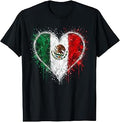 Mexico Flag Heart Unisex , , , Long Sleeve Tee