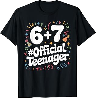 Funny Official Teenager Art for Men Women 13th Birthday Unisex , , , Long Sleeve Tee