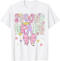 Second 2nd Grade Teachers Girls Back to School Pencil Bow Unisex , , , Long Sleeve Tee