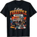 I Love Freestyle Music Funny Retro Musician Unisex , , , Long Sleeve Tee