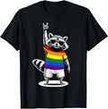 Raccoon LGBTQ Pride Month Unisex , , , Long Sleeve Tee