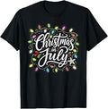 Christmas in July Lights Summer Xmas Unisex , , , Long Sleeve Tee