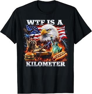 WTF is A Kilometer 4th of July Unisex , , , Long Sleeve Tee
