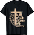 Man of God Father's Day Men Husband Dad Protector Unisex , , , Long Sleeve Tee