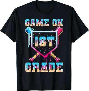 Game On First Grade Baseball Back to School Boys Kids Unisex , , , Long Sleeve Tee