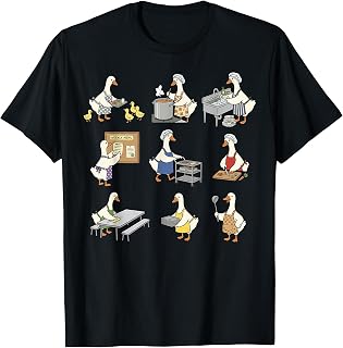 Cute Silly Goose Lunch Lady Cafeteria Worker School Staff Unisex , , , Long Sleeve Tee