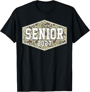 Retro Camo Senior Class of 2027 Graduation Unisex , , , Long Sleeve Tee