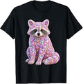 Raccoon with Seashells Starfish Beach Shells Summer Animal Unisex , , , Long Sleeve Tee