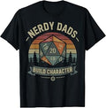 Nerdy Dads Build Character RPG Gaming Father's Day for Dad Unisex , , , Long Sleeve Tee