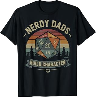 Nerdy Dads Build Character RPG Gaming Father's Day for Dad Unisex , , , Long Sleeve Tee