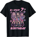 7th Birthday K-Pop Girls 7 Year Old Kpop Girls Kids Youth Unisex , , , Long Sleeve Tee