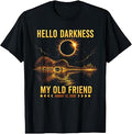 Hello Darkness My Old Friend Funny Total Solar Eclipse 2026 Unisex , , , Long Sleeve Tee