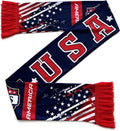 USA Soccer Fan Scarf, America Team Supporter Scarf Double-Sided for 2026 World International Soccer Matches & Game Day