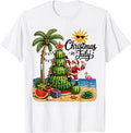 Christmas in July Watermelon Xmas Tree Santa Unisex , , , Long Sleeve Tee