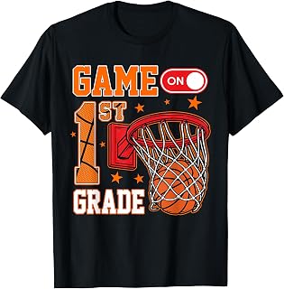 1st Grade Basketball Back to School First Grade Boys Kids Unisex , , , Long Sleeve Tee