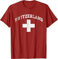 Switzerland Flag Vintage Men Women Kids Unisex , , , Long Sleeve Tee