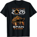 Spain Sea Cruise Ship Total Solar Eclipse 12 August 2026 Unisex , , , Long Sleeve Tee