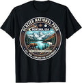 Glacier National Park Montana USA Explore Wilderness Emblem Unisex , , , Long Sleeve Tee