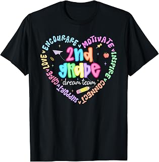 Second Grade 2nd Dream Team Back to School Teachers Kids Unisex , , , Long Sleeve Tee