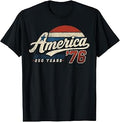 America Retro 250 Years USA 1776 2026 4th of July Men Women Unisex , , , Long Sleeve Tee