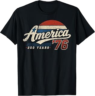 America Retro 250 Years USA 1776 2026 4th of July Men Women Unisex , , , Long Sleeve Tee