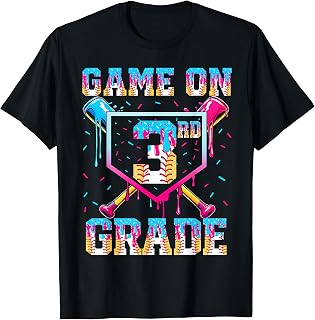 Game On 3rd Grade Third Drip Baseball First Day 1st Day Boy Unisex , , , Long Sleeve Tee