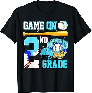 2nd Grade Baseball Back to School Second Grade Boy Youth Kid Unisex , , , Long Sleeve Tee