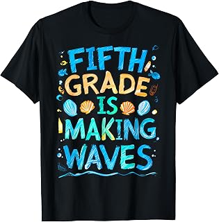 Fifth Grade is Making Waves Back to School Kids and Teachers Unisex , , , Long Sleeve Tee