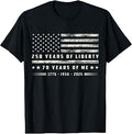 250 Years of Liberty 70 Years of Me 1776 1956 2026 US Flag Unisex , , , Long Sleeve Tee