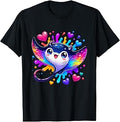 Colorful Cute Manta Ray with Happy Ocean Hearts Unisex , , , Long Sleeve Tee