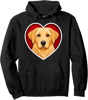 Yellow Lab Heart Pullover Unisex , , , Long Sleeve Tee
