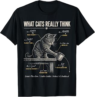 Funny Cat Physics Humor Design What Cats Really Think Unisex , , , Long Sleeve Tee