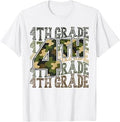 Camo 4th Grade Team Squad Back to School Fourth Grade Crew Unisex , , , Long Sleeve Tee